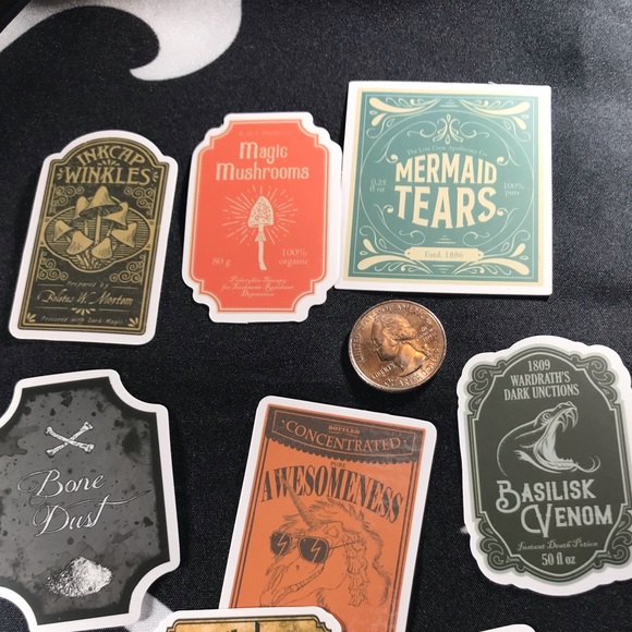Bone Dust Witchy Sorceress Supreme Potion B0ttle Label Sticker - Picture 6 of 7